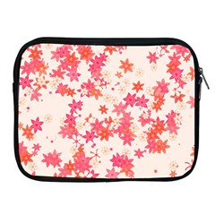 Vermilion And Coral Floral Print Apple Ipad 2/3/4 Zipper Cases by SpinnyChairDesigns