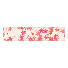 Vermilion And Coral Floral Print Velvet Scrunchie