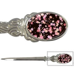 Pink Lilies On Black Letter Opener by SpinnyChairDesigns