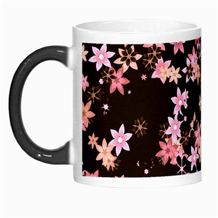 Pink Lilies on Black Morph Mugs