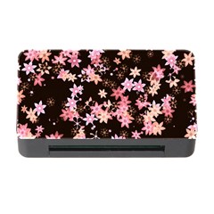 Pink Lilies On Black Memory Card Reader With Cf by SpinnyChairDesigns