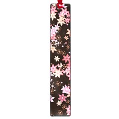 Pink Lilies On Black Large Book Marks by SpinnyChairDesigns