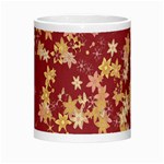 Gold and Tuscan Red Floral Print Morph Mugs Center