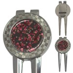 Pink Wine Floral Print 3-in-1 Golf Divots Front