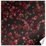 Pink Wine Floral Print Canvas 16  x 16  15.2 x15.41  Canvas - 1