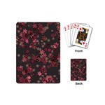 Pink Wine Floral Print Playing Cards Single Design (Mini) Back