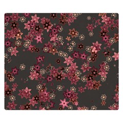 Pink Wine Floral Print Double Sided Flano Blanket (small)  by SpinnyChairDesigns