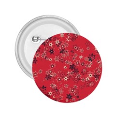 Red Wildflower Floral Print 2 25  Buttons by SpinnyChairDesigns