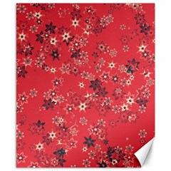 Red Wildflower Floral Print Canvas 8  X 10  by SpinnyChairDesigns