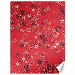 Red Wildflower Floral Print Canvas 36  X 48  by SpinnyChairDesigns