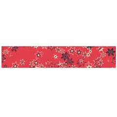 Red Wildflower Floral Print Large Flano Scarf  by SpinnyChairDesigns