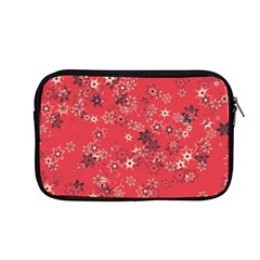 Red Wildflower Floral Print Apple Macbook Pro 13  Zipper Case by SpinnyChairDesigns