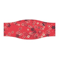 Red Wildflower Floral Print Stretchable Headband by SpinnyChairDesigns