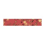 Gold and Rust Floral Print Flano Scarf (Mini) Front