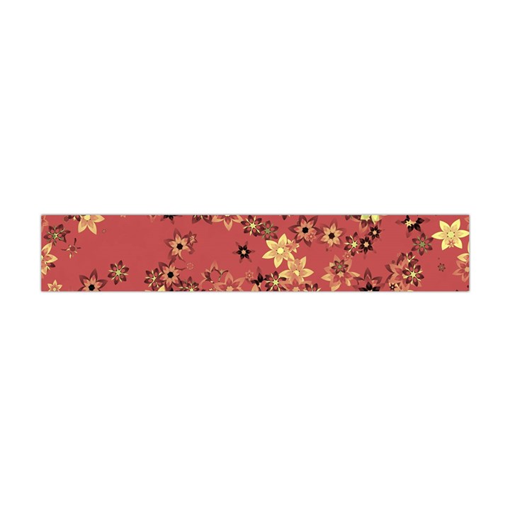 Gold and Rust Floral Print Flano Scarf (Mini)