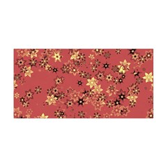 Gold And Rust Floral Print Yoga Headband by SpinnyChairDesigns