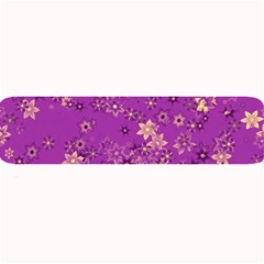 Gold Purple Floral Print Large Bar Mats by SpinnyChairDesigns