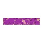 Gold Purple Floral Print Flano Scarf (Mini) Front