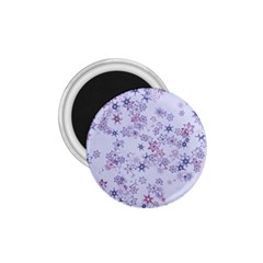 Pastel Purple Floral Pattern 1 75  Magnets by SpinnyChairDesigns