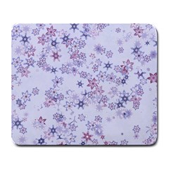 Pastel Purple Floral Pattern Large Mousepads by SpinnyChairDesigns