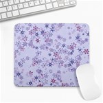 Pastel Purple Floral Pattern Large Mousepads Front