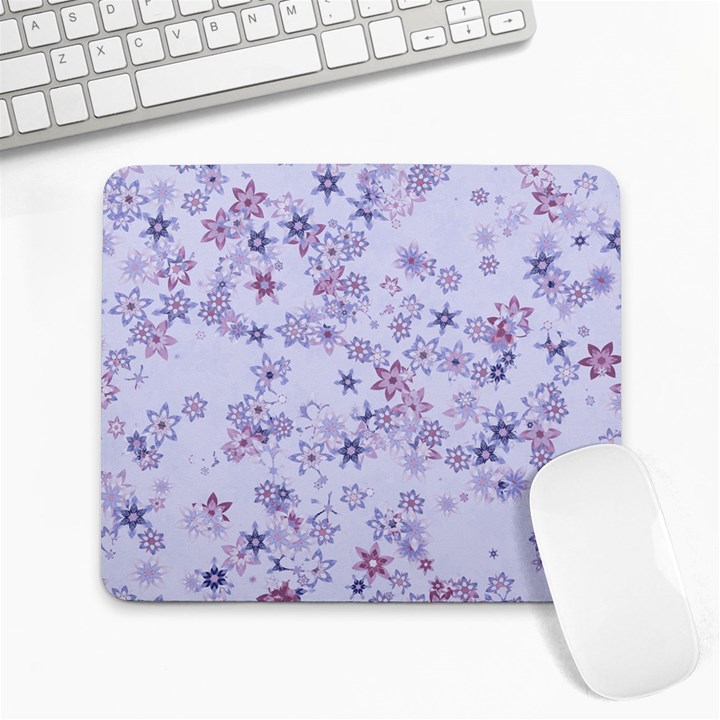 Pastel Purple Floral Pattern Large Mousepads