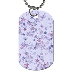 Pastel Purple Floral Pattern Dog Tag (one Side) by SpinnyChairDesigns