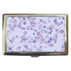 Pastel Purple Floral Pattern Cigarette Money Case by SpinnyChairDesigns