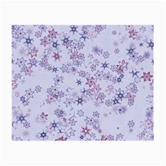 Pastel Purple Floral Pattern Small Glasses Cloth by SpinnyChairDesigns