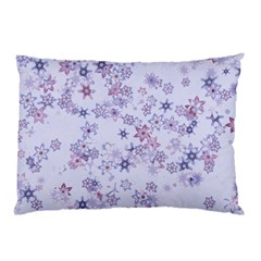 Pastel Purple Floral Pattern Pillow Case by SpinnyChairDesigns