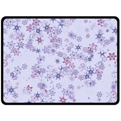 Pastel Purple Floral Pattern Fleece Blanket (large)  by SpinnyChairDesigns