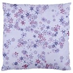 Pastel Purple Floral Pattern Large Cushion Case (Two Sides) Front