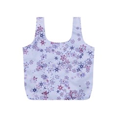 Pastel Purple Floral Pattern Full Print Recycle Bag (s) by SpinnyChairDesigns