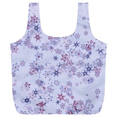 Pastel Purple Floral Pattern Full Print Recycle Bag (xl) by SpinnyChairDesigns