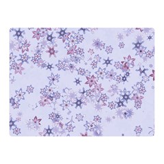 Pastel Purple Floral Pattern Double Sided Flano Blanket (mini)  by SpinnyChairDesigns