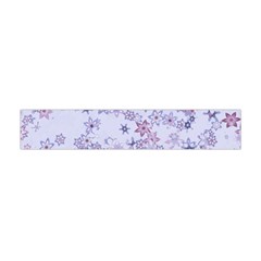 Pastel Purple Floral Pattern Flano Scarf (mini)