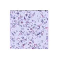 Pastel Purple Floral Pattern Satin Bandana Scarf by SpinnyChairDesigns