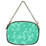 Biscay Green Floral Print Chain Purse (Two Sides) Front