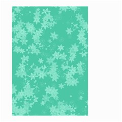 Biscay Green Floral Print Small Garden Flag (two Sides) by SpinnyChairDesigns