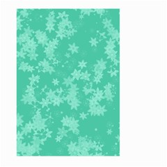 Biscay Green Floral Print Large Garden Flag (two Sides) by SpinnyChairDesigns