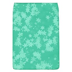 Biscay Green Floral Print Removable Flap Cover (l) by SpinnyChairDesigns