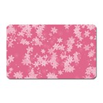 Blush Pink Floral Print Magnet (Rectangular) Front