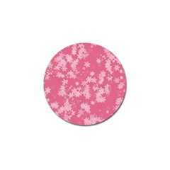 Blush Pink Floral Print Golf Ball Marker (4 Pack) by SpinnyChairDesigns