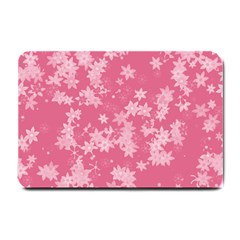 Blush Pink Floral Print Small Doormat  by SpinnyChairDesigns