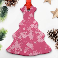 Blush Pink Floral Print Ornament (christmas Tree)  by SpinnyChairDesigns