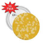 Saffron Yellow Floral Print 2.25  Buttons (10 pack)  Front