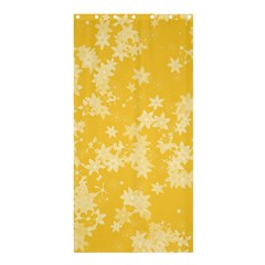 Saffron Yellow Floral Print Shower Curtain 36  X 72  (stall)  by SpinnyChairDesigns