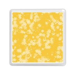 Saffron Yellow Floral Print Memory Card Reader (square)