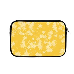 Saffron Yellow Floral Print Apple Macbook Pro 13  Zipper Case by SpinnyChairDesigns