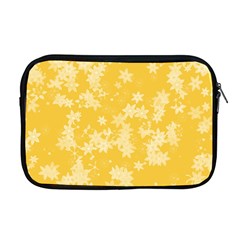 Saffron Yellow Floral Print Apple Macbook Pro 17  Zipper Case by SpinnyChairDesigns